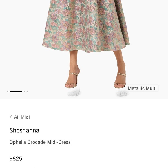 Shoshanna Pastel Floral Midi Dress - Picture 5 of 5